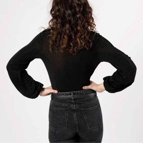 NWT Band Of The Free AGGIE BLACK COWL NECK BODYSUIT Medium - Picture 4 of 15